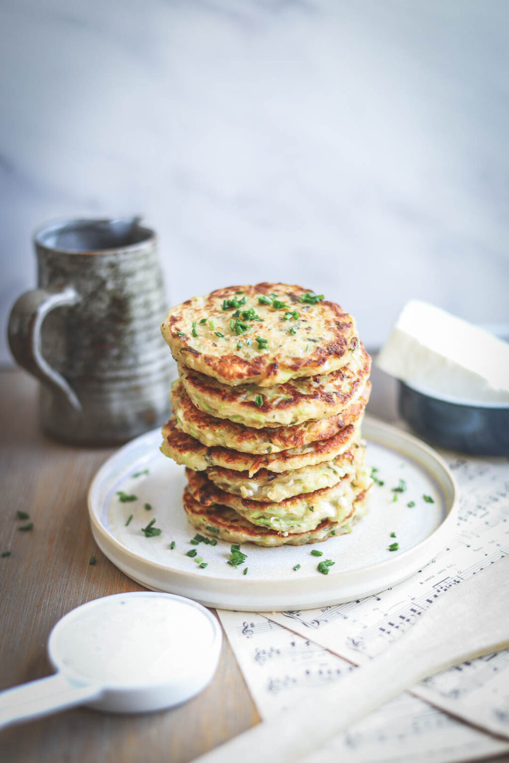 Galettes De Courgettes à La Fêta - Photographe Culinaire Paris